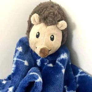 Hudson Baby Boys Hedgehog Security Blanket Blue Arrow Plush Lovey Soft